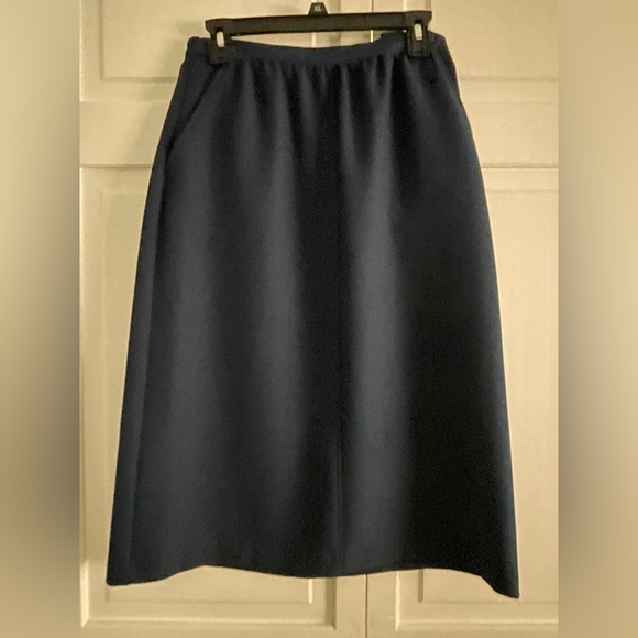 Personal Haberdashery Ladies Navy Blue Stretch A line Skirt Size 8 - Picture 3 of 4